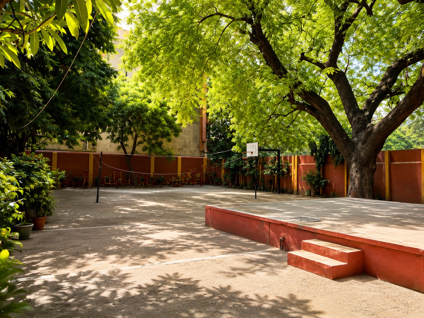 RKLM School campus courtyard and assembly area